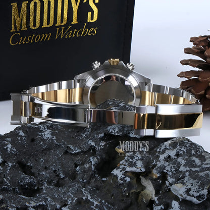 Seiko mod Daytona with VK63 hybrid movement, gold and silver accents