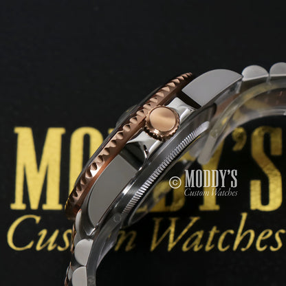 Seiko mod GMT with NH34 movement in iconic Rolex Submariner style