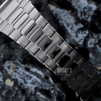 Nautiko Black seiko mod nautilus 904L stainless steel watch band