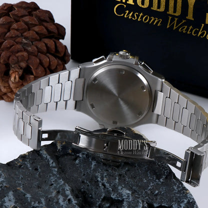 Nautiko Chrono Black 904L stainless steel watch with chronograph