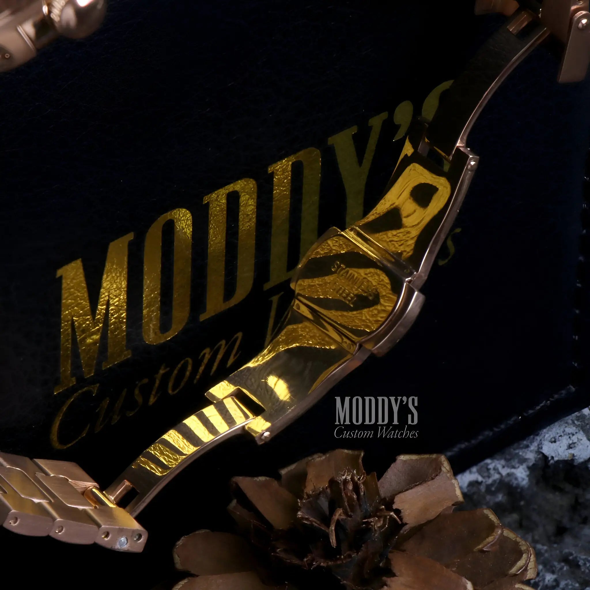 Nautiko Arabic Rose Gold White Watch with NH35 Automatic Movement