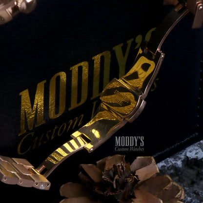 Nautiko Arabic Rose Gold White Watch with NH35 Automatic Movement