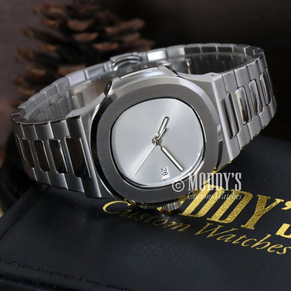 Nautiko Minimalist Silver Seiko NH35 Automatic 904L Watch