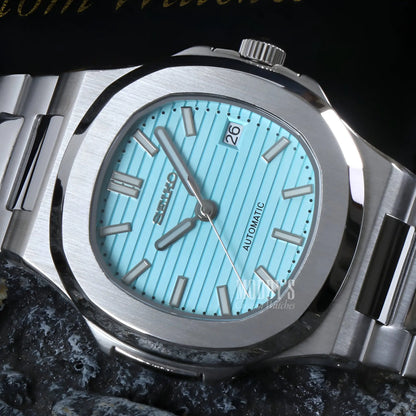 Seiko NH35 automatic mod Nautilus Nautiko with 904L stainless steel bracelet