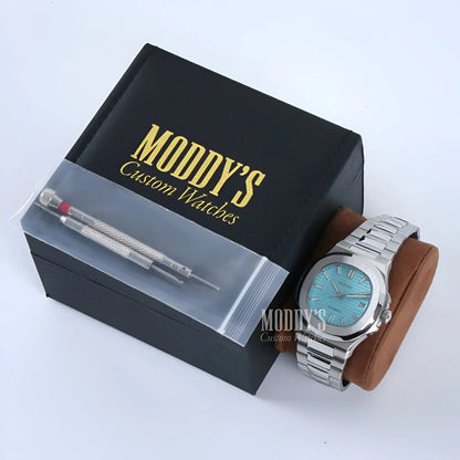 Custom Seiko Mod Nautilus in Tiffany Blue with 904L steel band