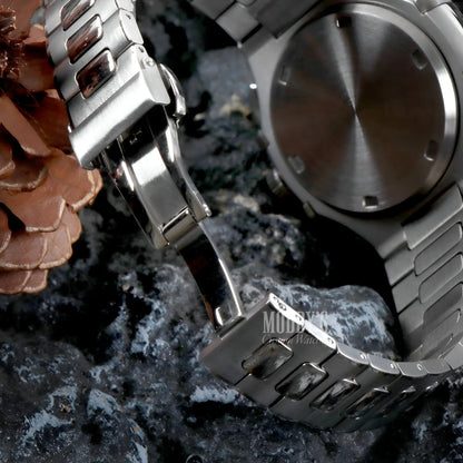 Nautiko White Open Heart Seiko Mod Nautilus in 904L stainless steel