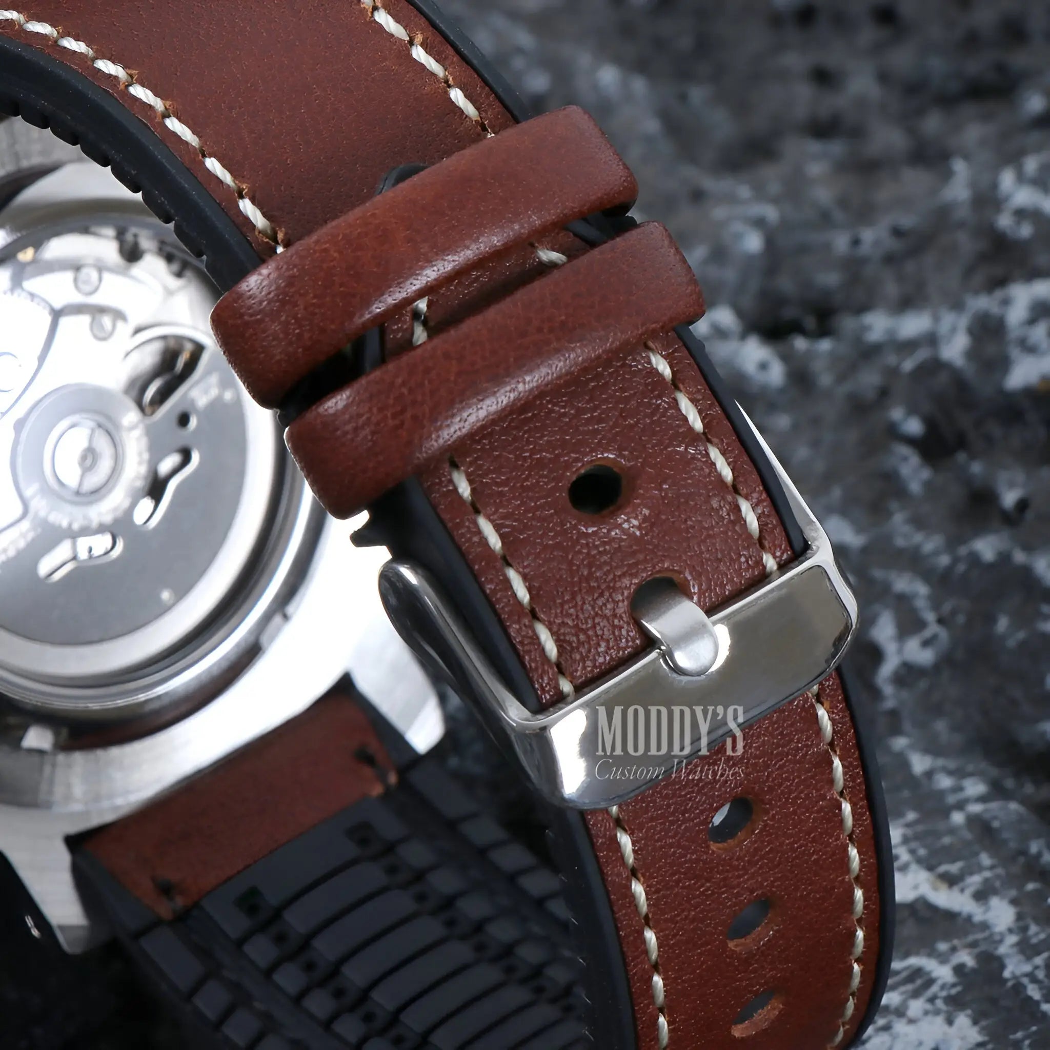 Paneiko Brown Leather Strap with Seiko NH35 Automatic Movement