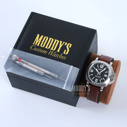 Paneiko brown leather strap watch with Seiko NH35 automatic movement