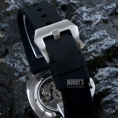 Paneiko Black Rubber Watch with Seiko NH35 Automatic Movement