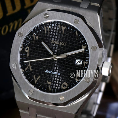 Royal Seikoak Arabic Black mod with Seiko NH35 automatic movement