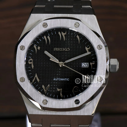 Royal Seikoak Arabic Black dial with Seiko NH35 automatic movement