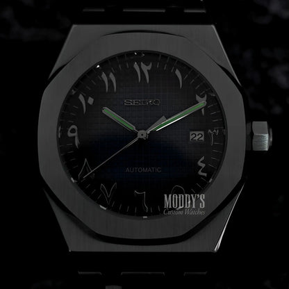 Royal Seikoak Arabic Blue watch with Seiko NH35 automatic movement