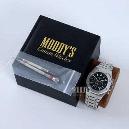 Royal Seikoak Chrono Black watch with Seiko VK63 hybrid movement