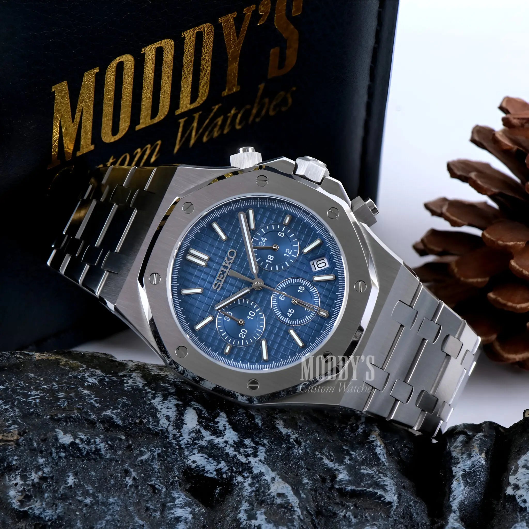 Royal Blue Audemars Piguet Chronograph with Seiko VK63 Movement