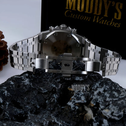 Stainless steel Royal Seikoak chronograph with Royal Oak design