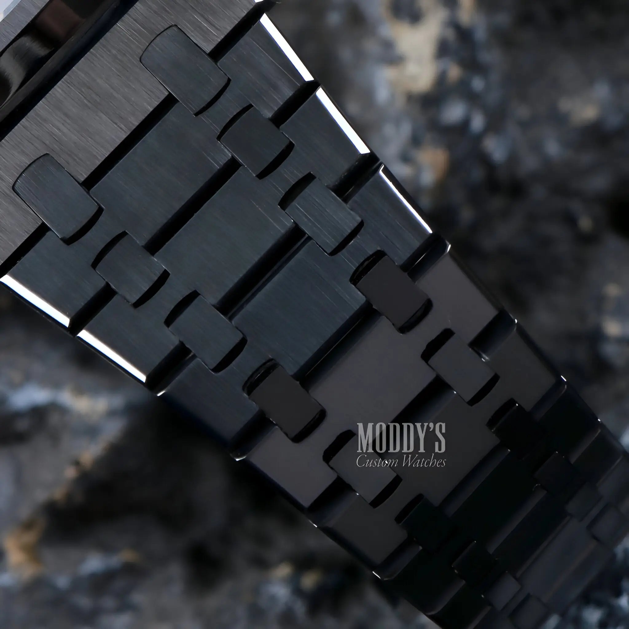 Royal Seikoak Chrono Triple Black watch with black ceramic band