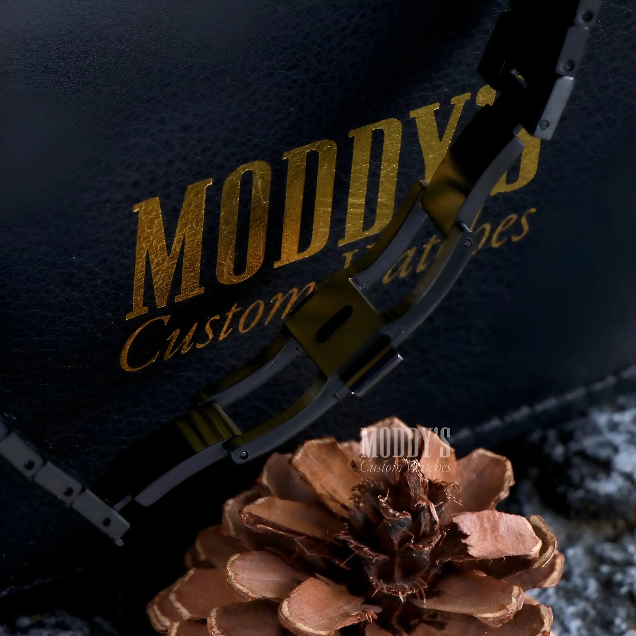 Royal Seikoak Chrono Triple Black helmet with gold lettering