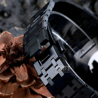 Royal Seikoak Triple Black watch with Seiko VK63 hybrid movement