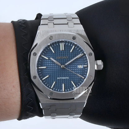 Royal Seikoak Blue Seiko NH35 Automatic Royal Oak Mod Watch