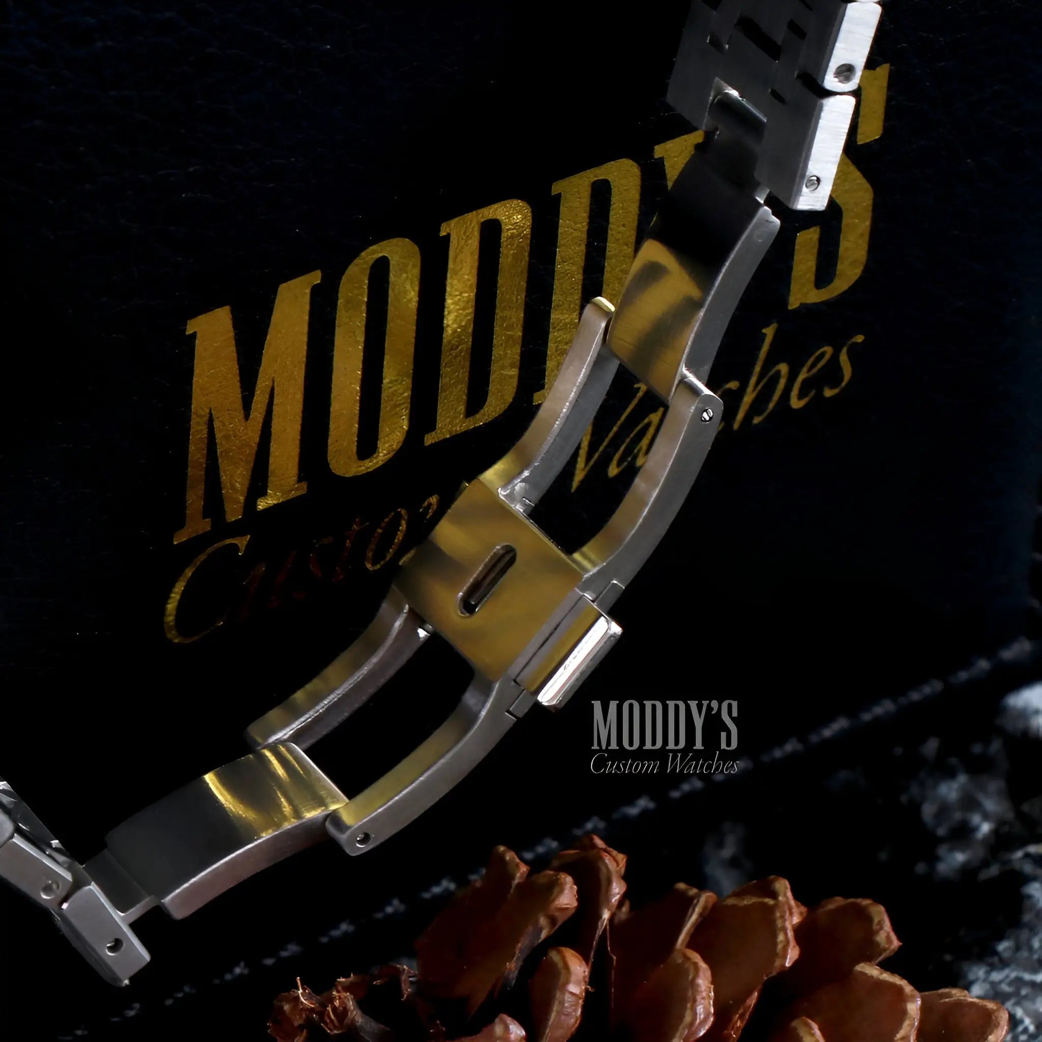 Royal Seikoak Skeleton watch with gold silver band and Seiko NH70 movement