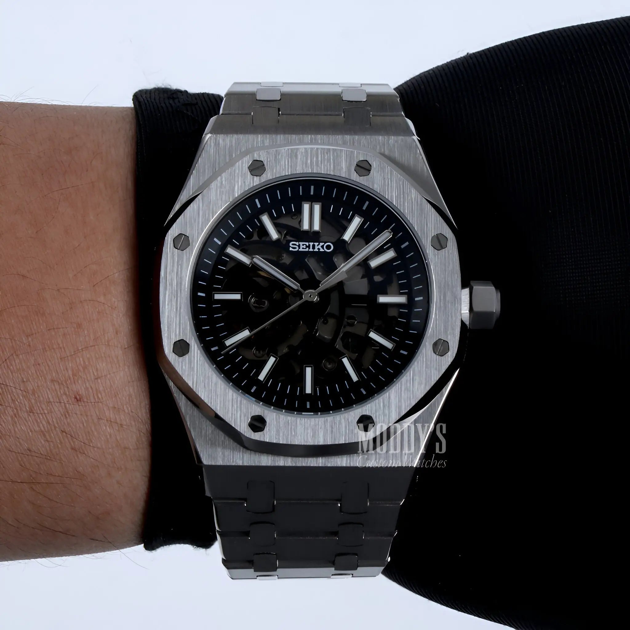 Royal Seikoak Skeleton Seiko mod Royal Oak with NH70 automatic movement