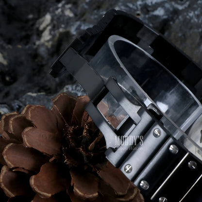 Santeiko Black Ghost Arabic watch with pinecone strap and NH35 movement