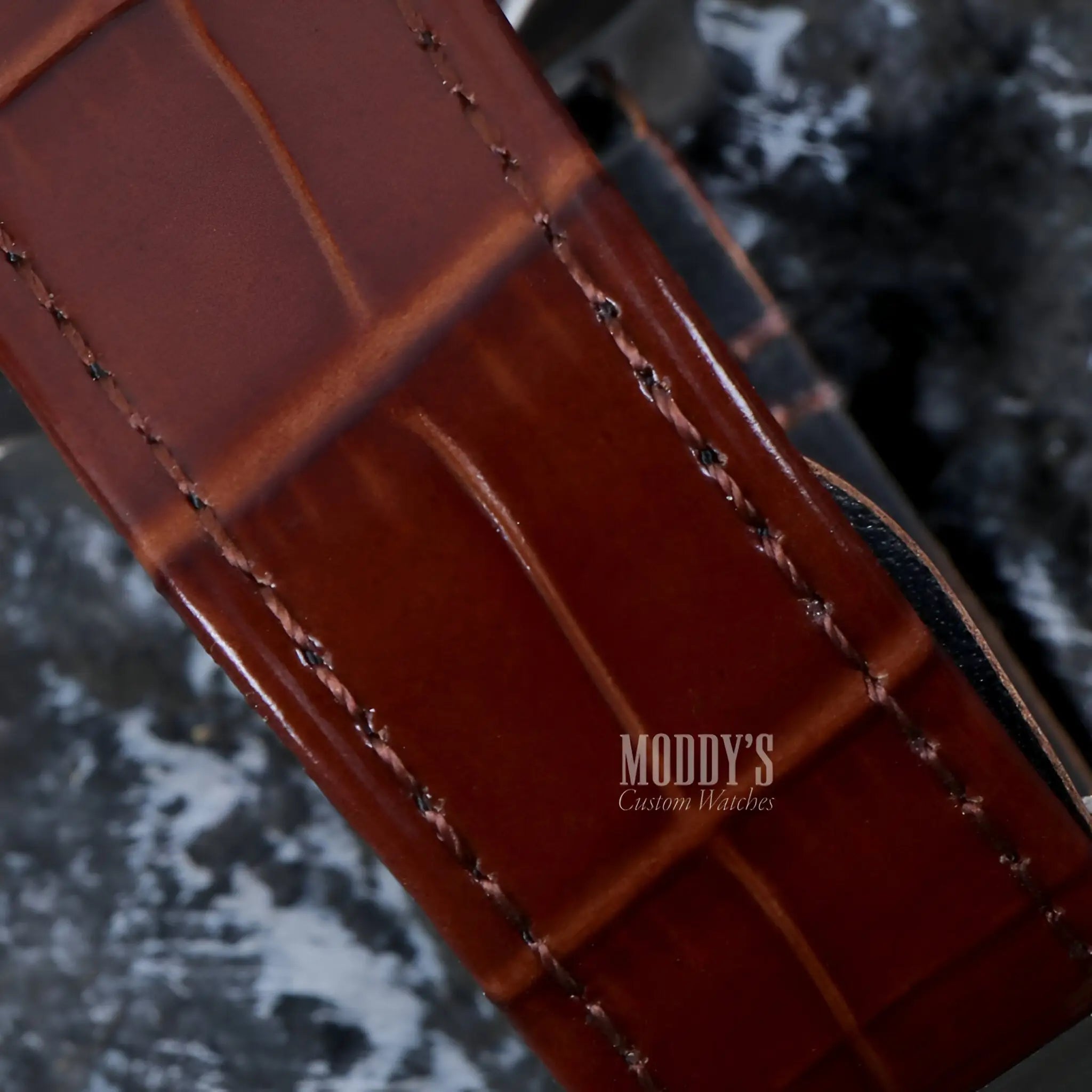 Santeiko Seiko NH35 Automatic Brown Leather Strap with Silver Stitching