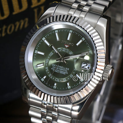 Seiko Sky Dweller mint green dial 316L stainless steel watch