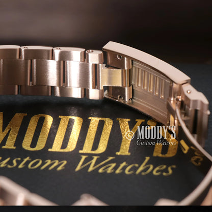 Seikojust Sky Dweller rose gold 316L stainless steel watch band with clasp