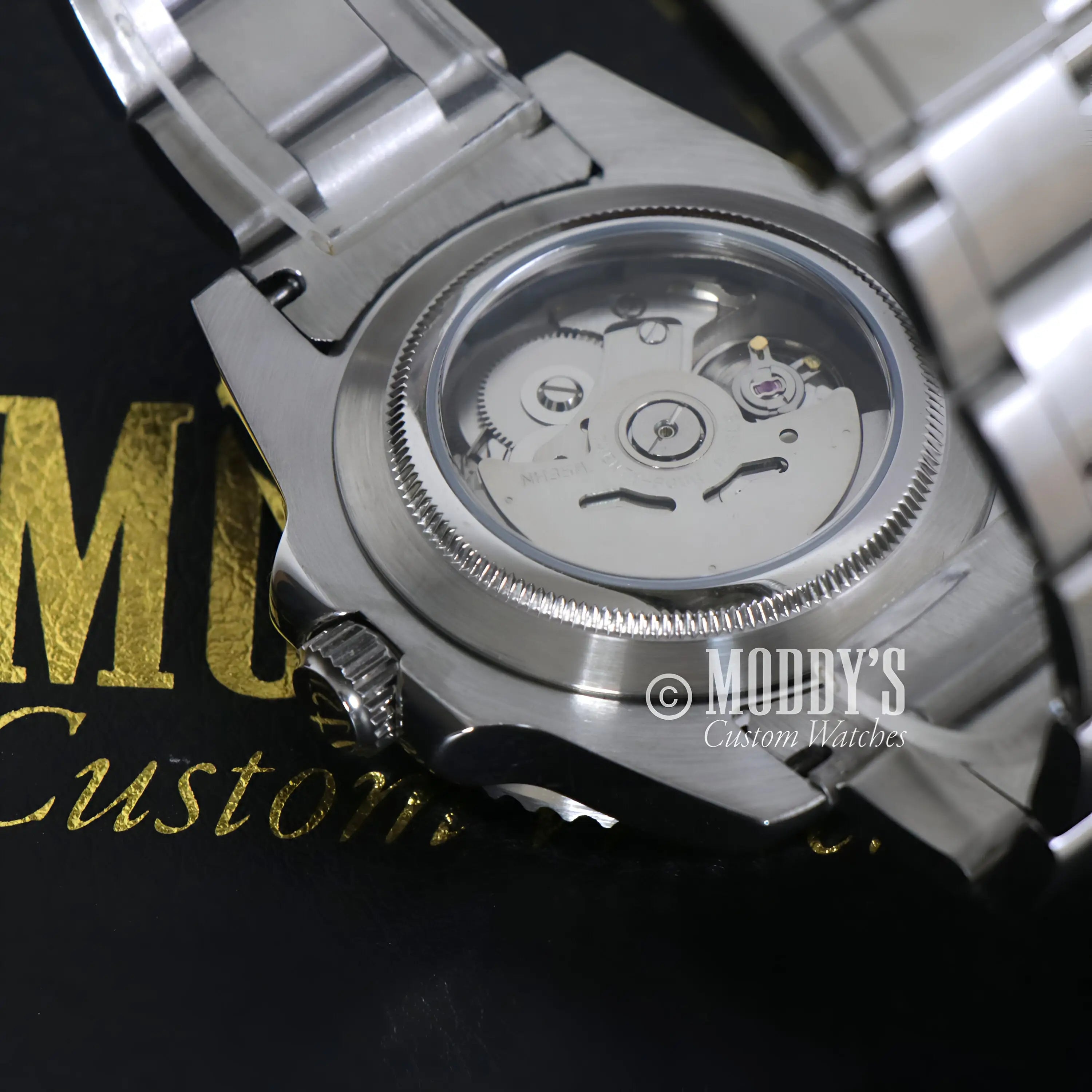 Seiko Mod Submariner with Seiko NH35 Automatic and Transparent Back