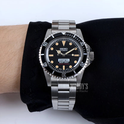 Vintage Seiko mod submariner NH35 automatic with black dial