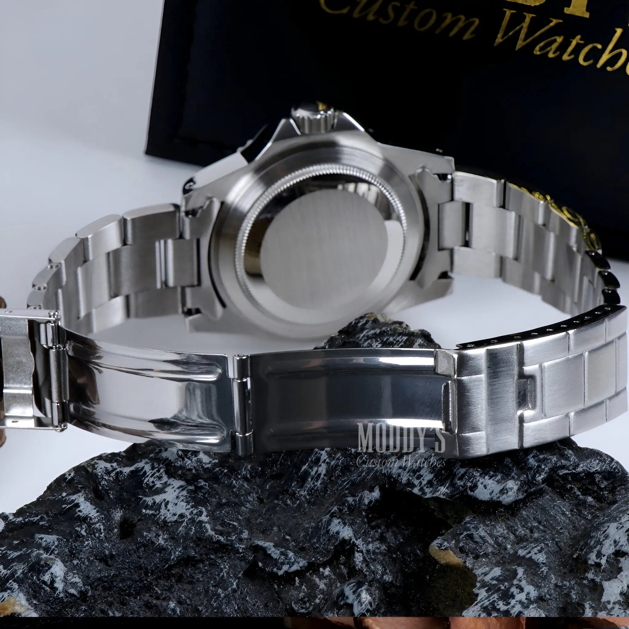 Vintage Seiko mod submariner watch with NH35 automatic movement