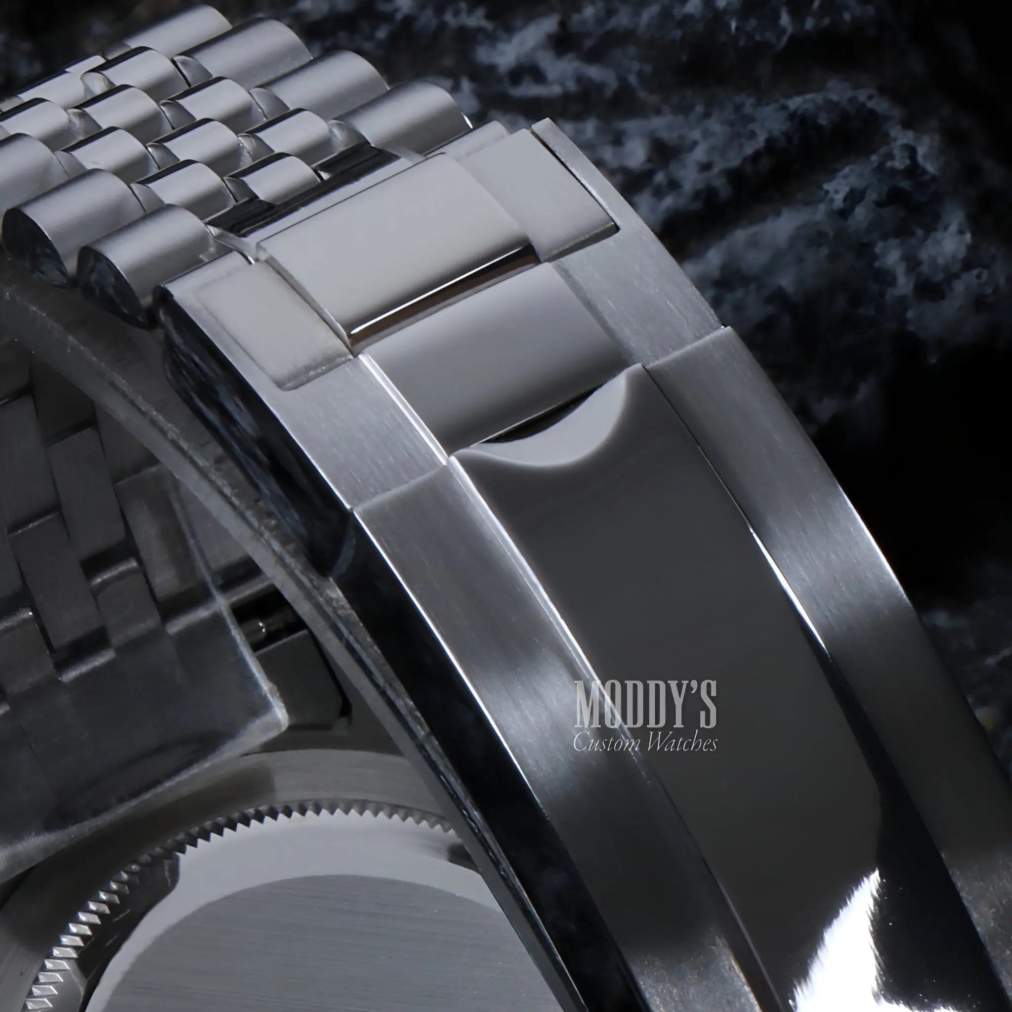 Tudeiko Chrono Blue stainless steel watch band with VK63 hybrid movement