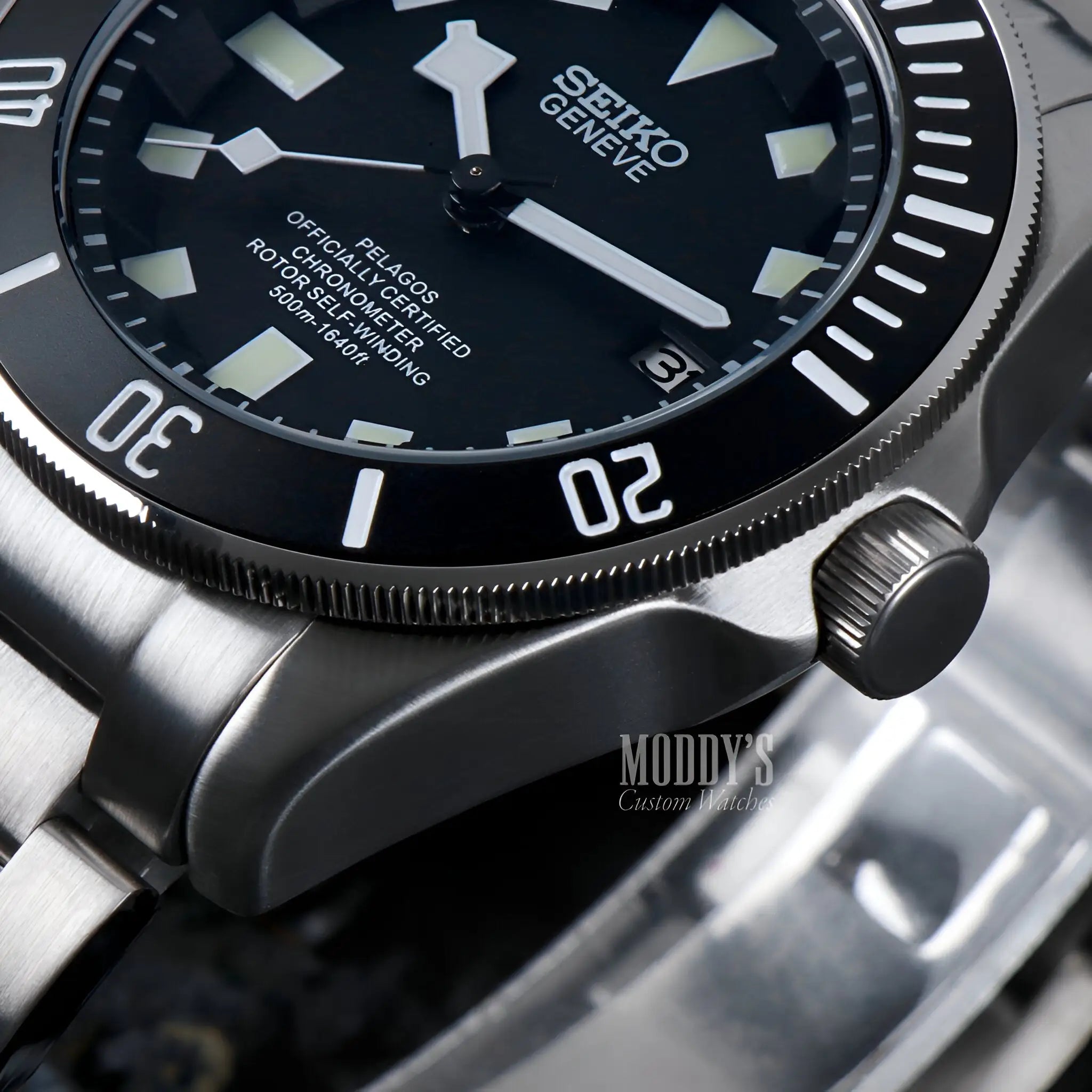 Tudeiko Pelagos Black Seiko mod NH35 automatic diver watch