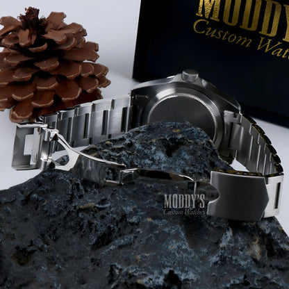 Pelagos Blue Seiko mod with NH35 automatic Rolex oyster perpetual black dial