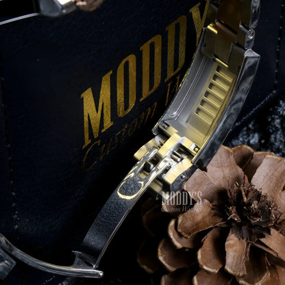 Seiko NH35 automatic watch with Moddys custom 316L stainless steel belt