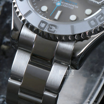 Seiko Mod Yacht-Master with NH35 automatic movement and silver bezel