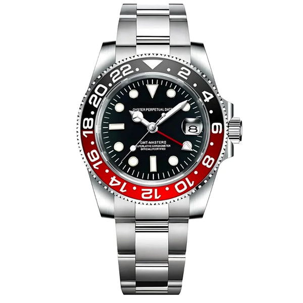 Seiko Mod GMT 40mm Watch: NH34 Automatic Movement, Ceramic