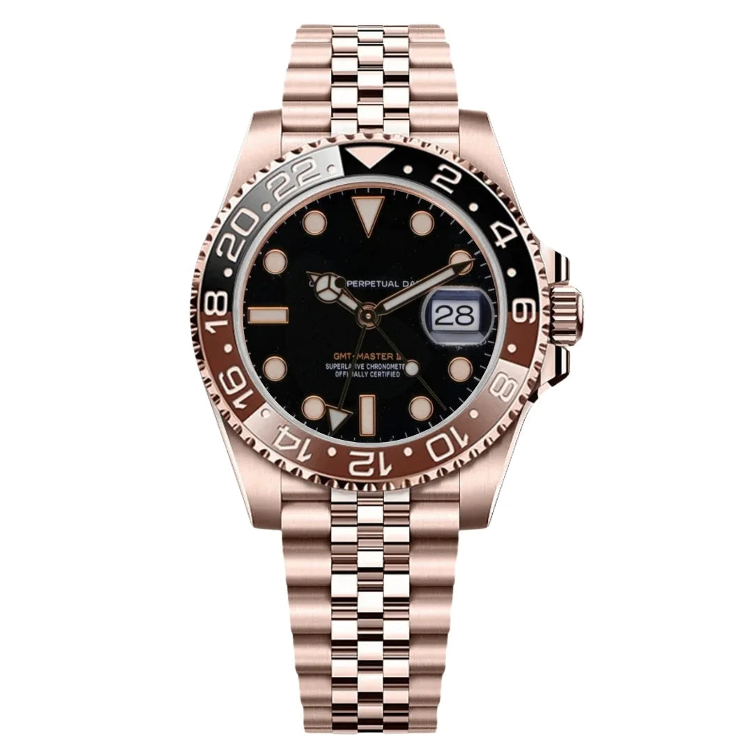 Gmteiko | Rose Gold Rootbeer - Submariner / Gmt - Moddys Custom Watches