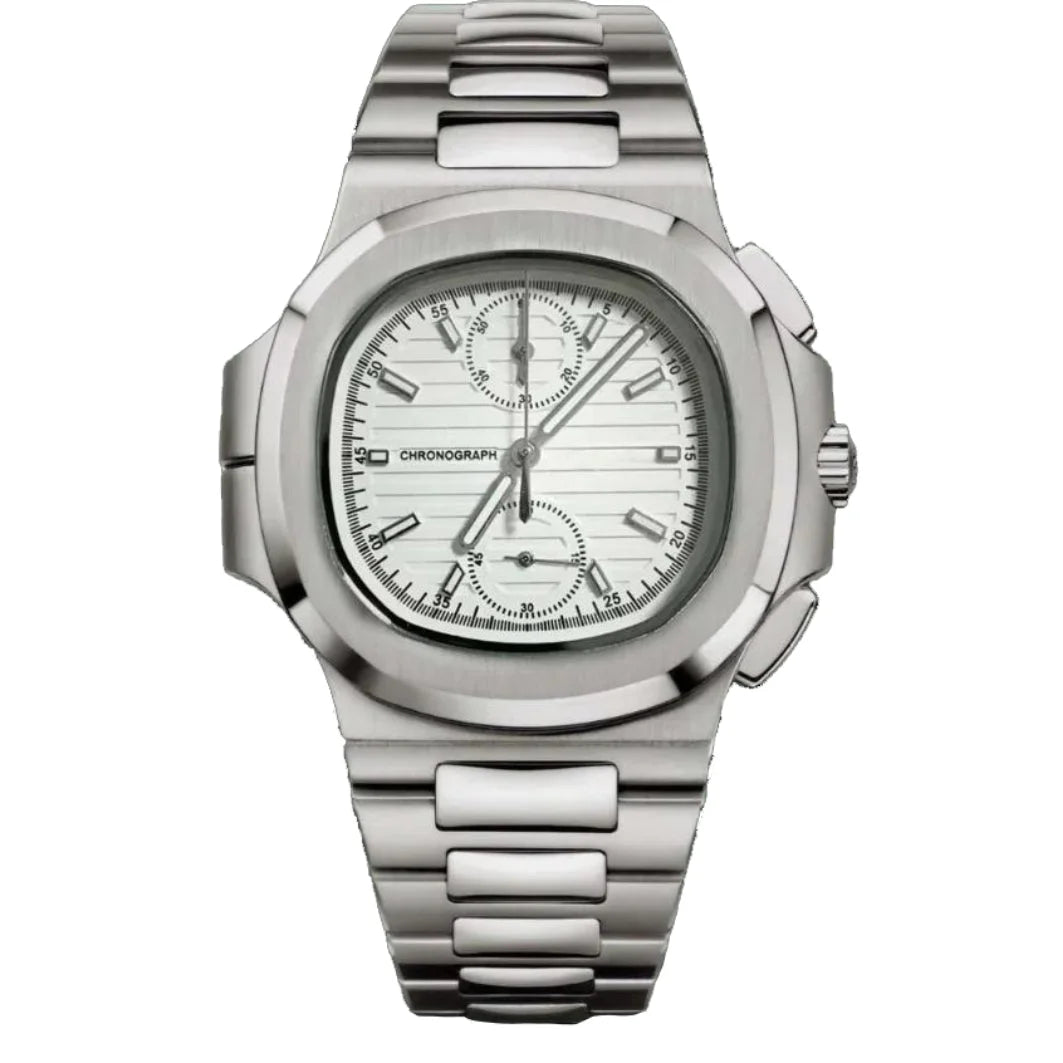 Nautiko | Chrono White - Nautilus - Moddys Custom Watches