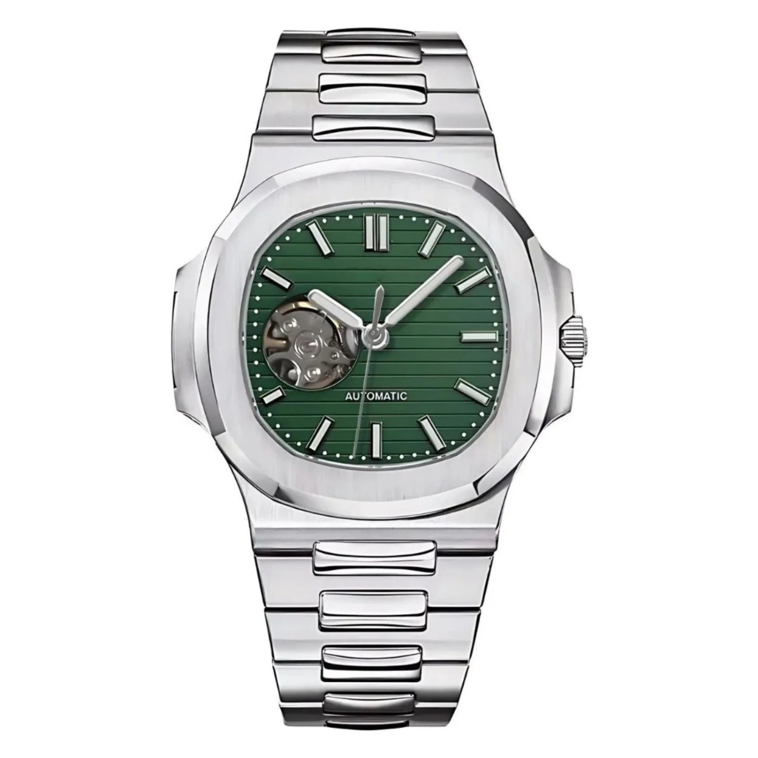 Nautiko | Olive Green Open Movement - Nautilus - Moddys Custom Watches