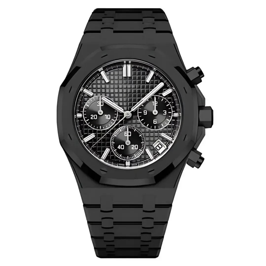 Royal Seikoak | Chrono Triple Black - Royal Oak - Moddys Custom Watches