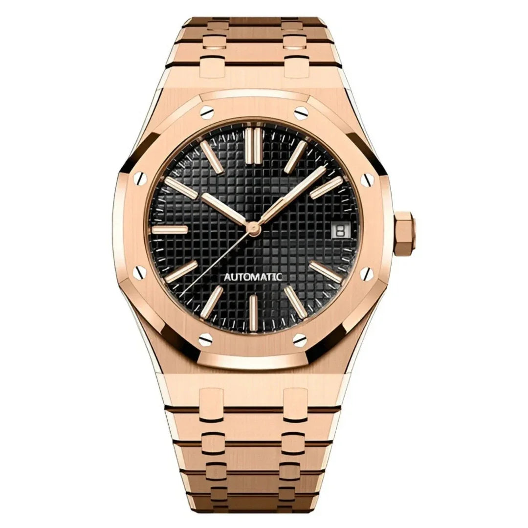 Royal Seikoak | Rose Gold Black - Royal Oak - Moddys Custom Watches