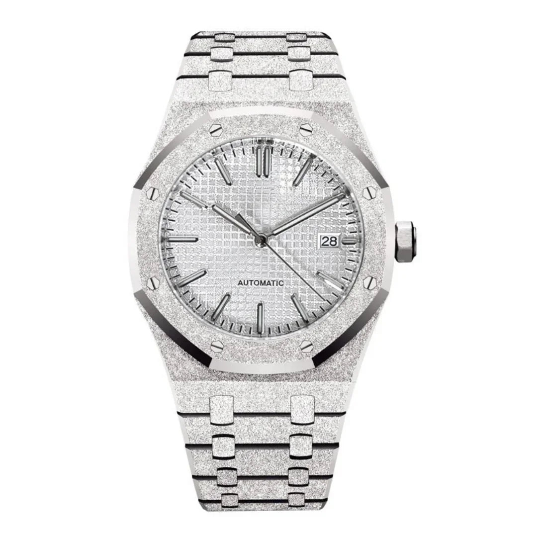 Royal Seikoak | White Iced out - Royal Oak - Moddys Custom Watches