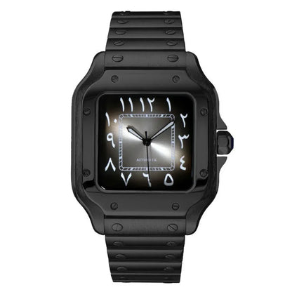 Santeiko | Black Ghost Arabic - Seiko Logo - Santos - Moddys Custom Watches