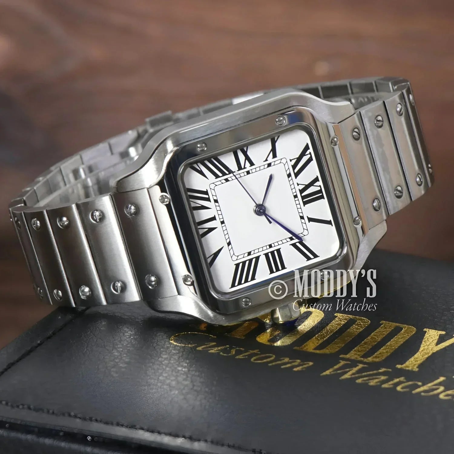 Seiko Mod Santos 38mm: 904L Steel, Sapphire Glass, NH35 Auto