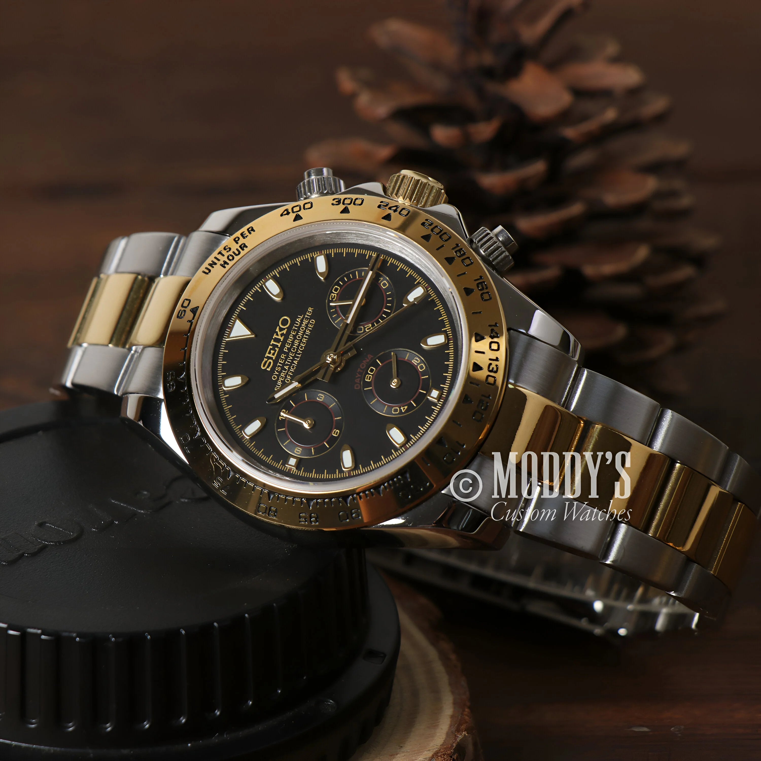 Luxury Seitona Wristwatch With Vk63 Hybrid Movement & 904l Stainless Steel Bracelet
