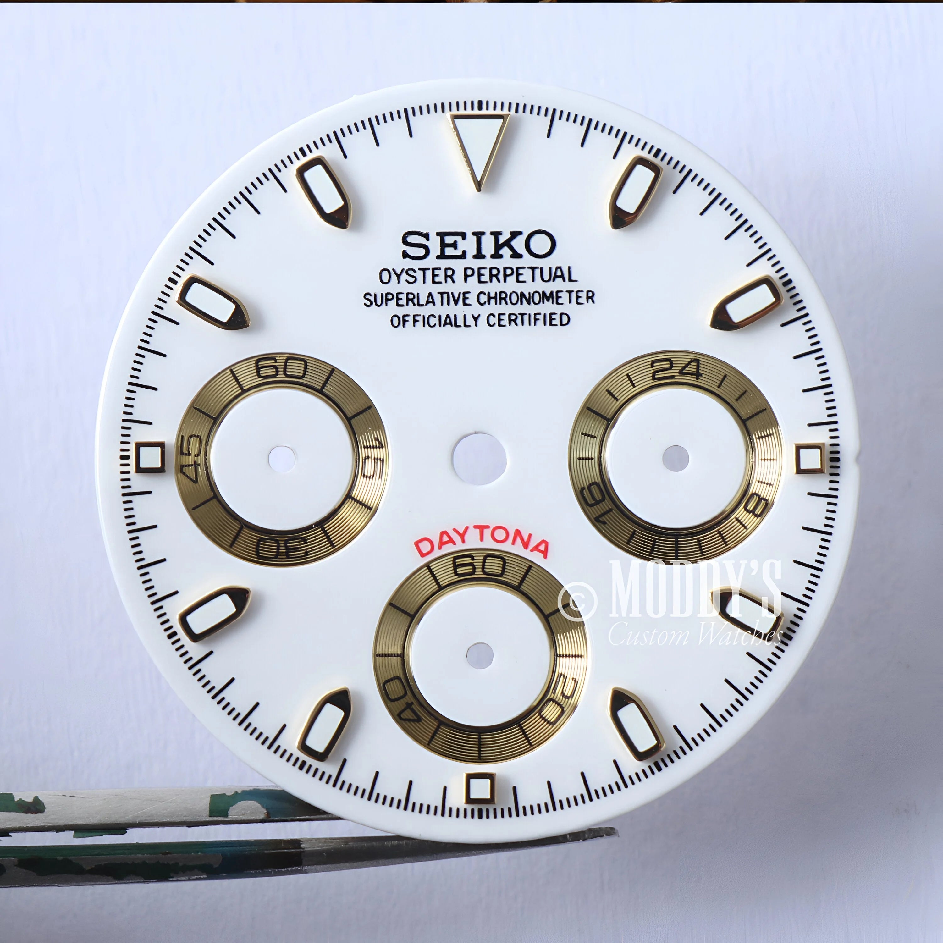 Seiko Vk63 Hybrid Seitona Silver-gold With 904l Stainless Steel And White Dial