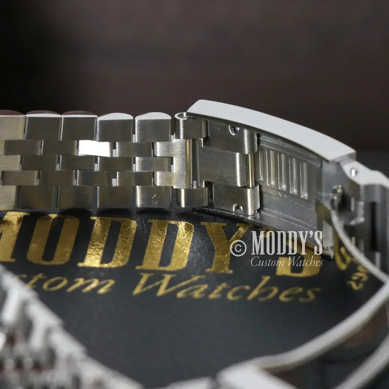 Silver metal watch band for Seikojust Arabic Cosmos, compatible with Seiko mod Datejust