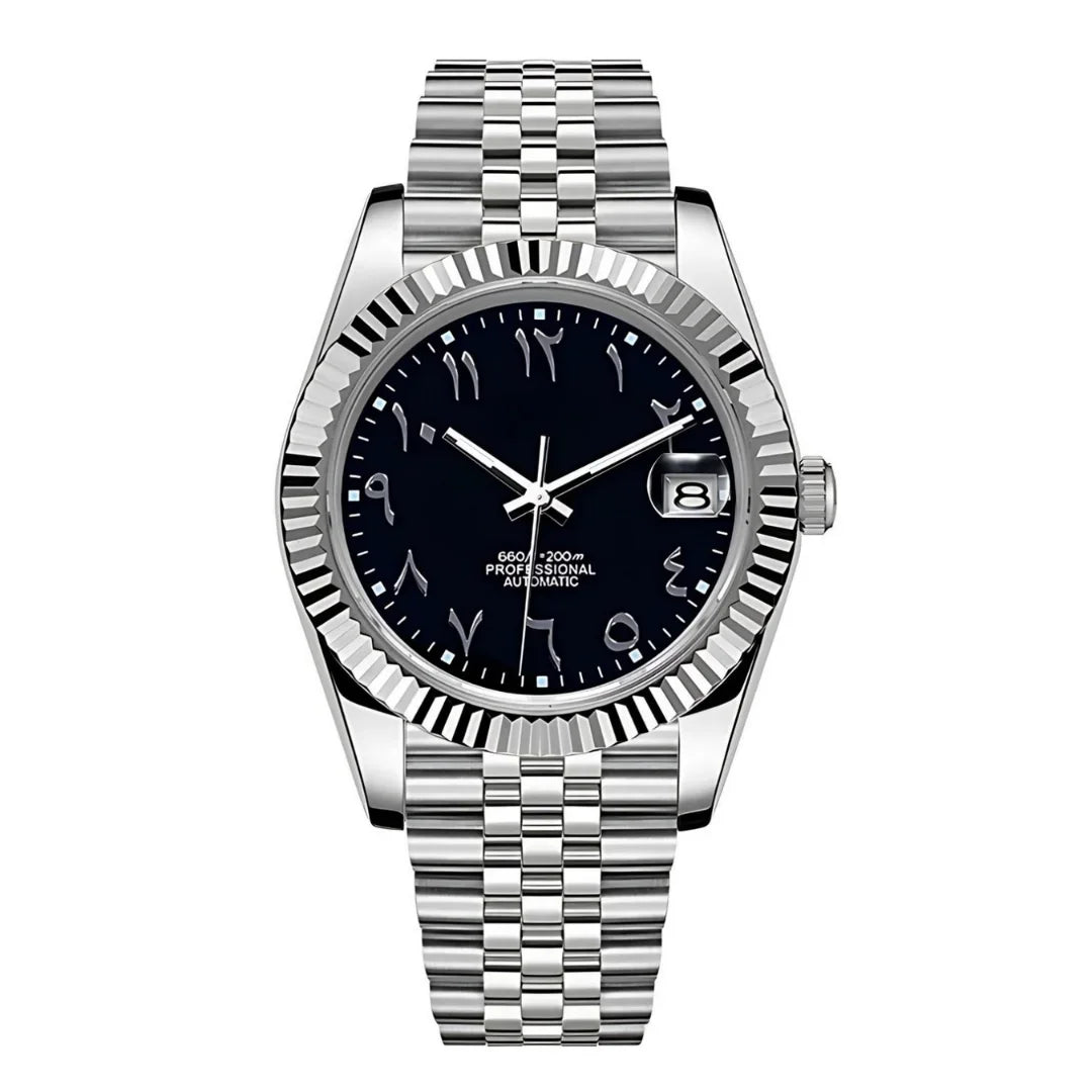 Seikojust | Black Arabic - Datejust - Moddys Custom Watches